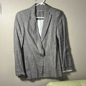 Gray linen blazer